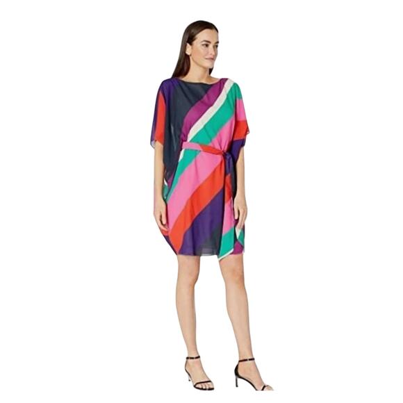 Trina Turk Women’s Multi Color Diagonal Striped Boho Dress - SIZE XS - Picture 3 of 11